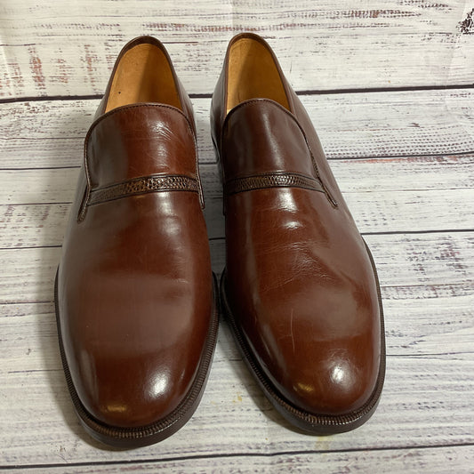 VERGELIO Italy Men's Brown Slip-On Dress Slip On Shoes- SZ 41