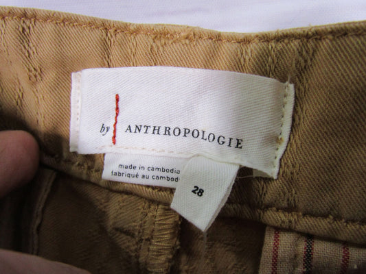 Anthropologie Women's Scout Slim Pleated Pants Size 28