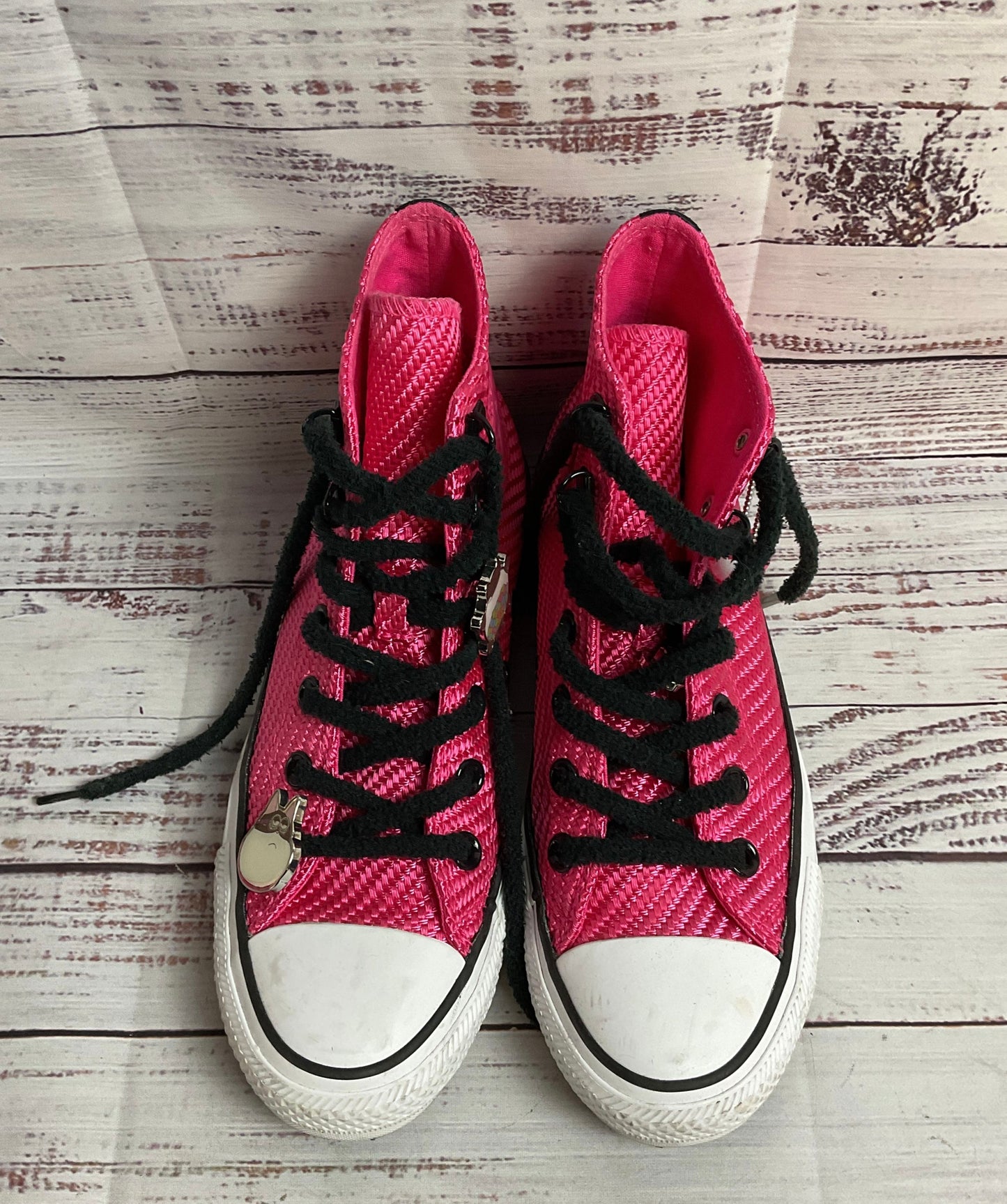 Girl's Ltd. Ed. Despicable Me 4 Poppy Converse Hot Pink Chucks w/ Charms Size 4