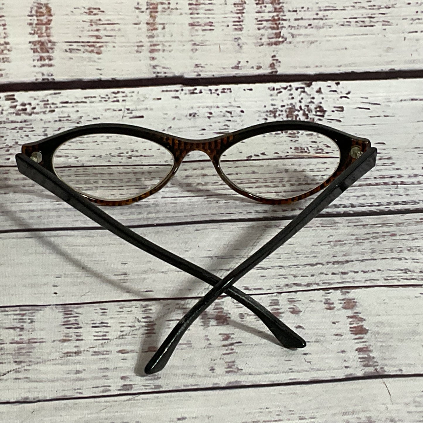 VTG. THEO "Blanc" Brown Cat Eye Eyeglasses (FRAMES ONLY)