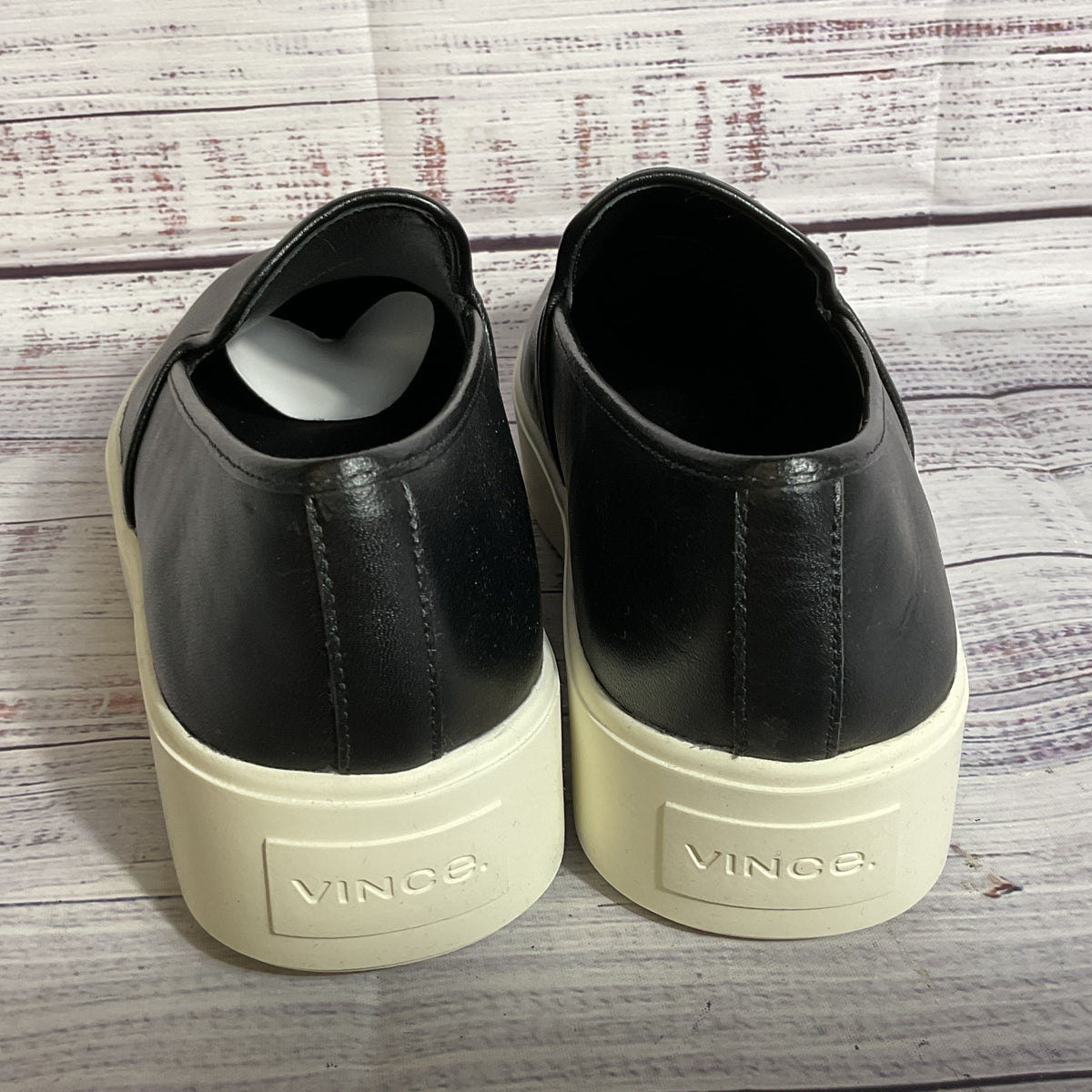 NWOB VINCE. Men's Black Slip-On Shoes- SZ 7.5