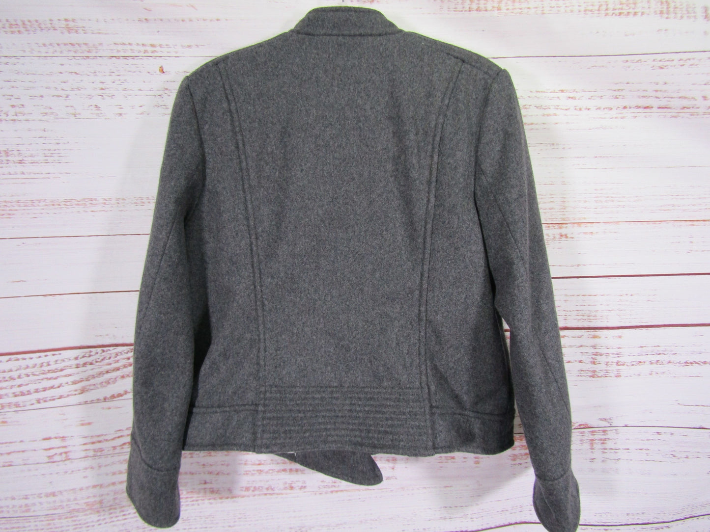 Banana Republic Women's Gray Wool Blend Moto Jacket Size L