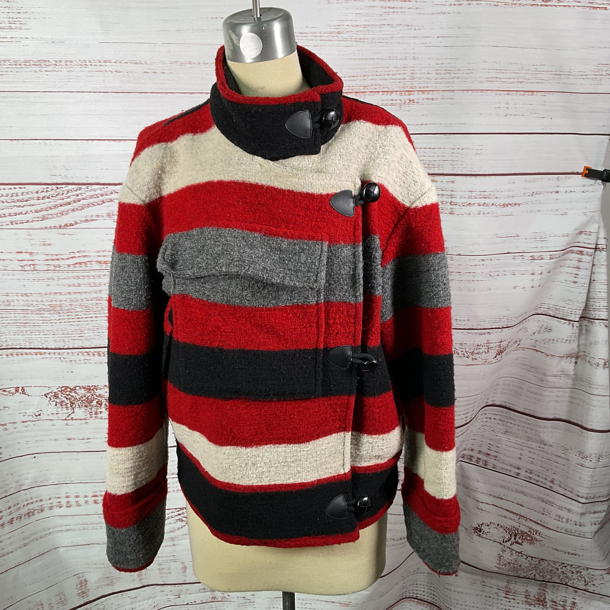 ISABEL MARANT Women's Étoile Wool Blend Stripe Coat- SZ 36/ 6 US