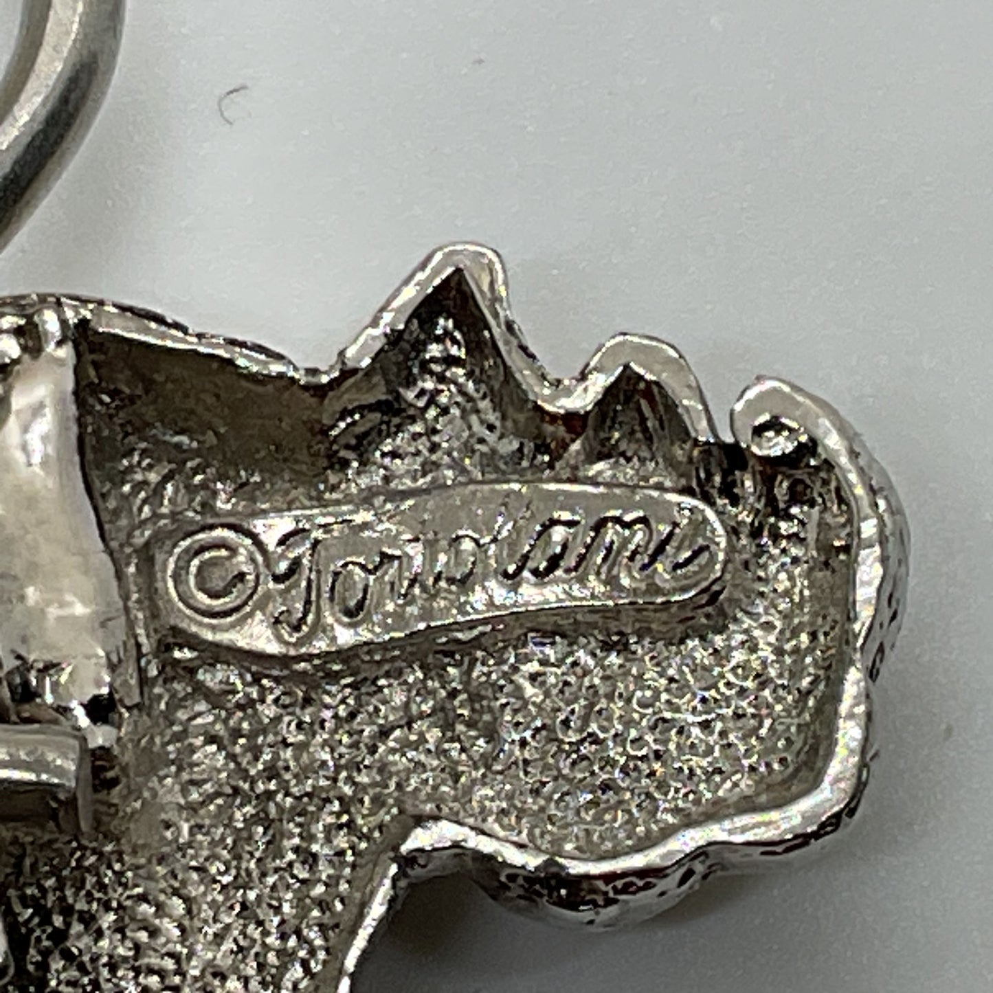 VTG. TORTOLANI 2" Silver Tone Rhino Key Ring