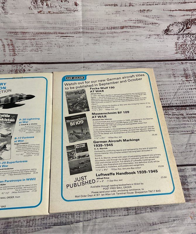 2 Vintage Aircraft Illustrated Ian Allan Airplane Books 1970's