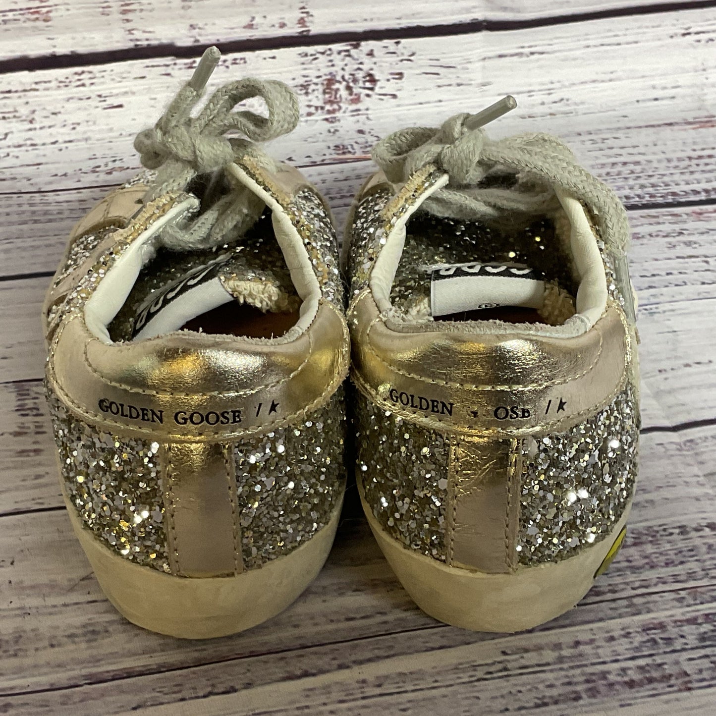 GOLDEN GOOSE Superstar Toddler Gray Glitter Sneakers- SZ 25 (SEE SIZE CHART)