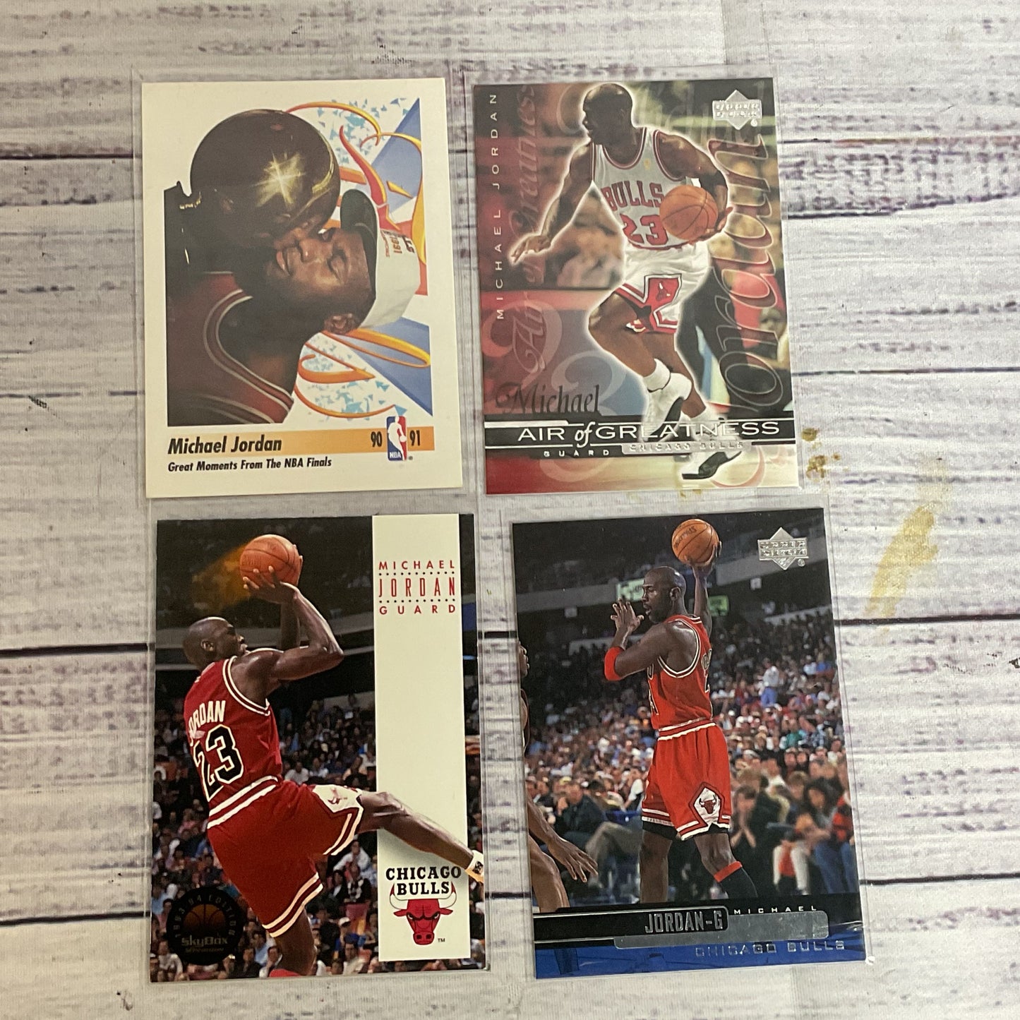 Set of 4 Upper Deck & Skybox 1991,93,99 MICHAEL JORDAN Basketball Cards