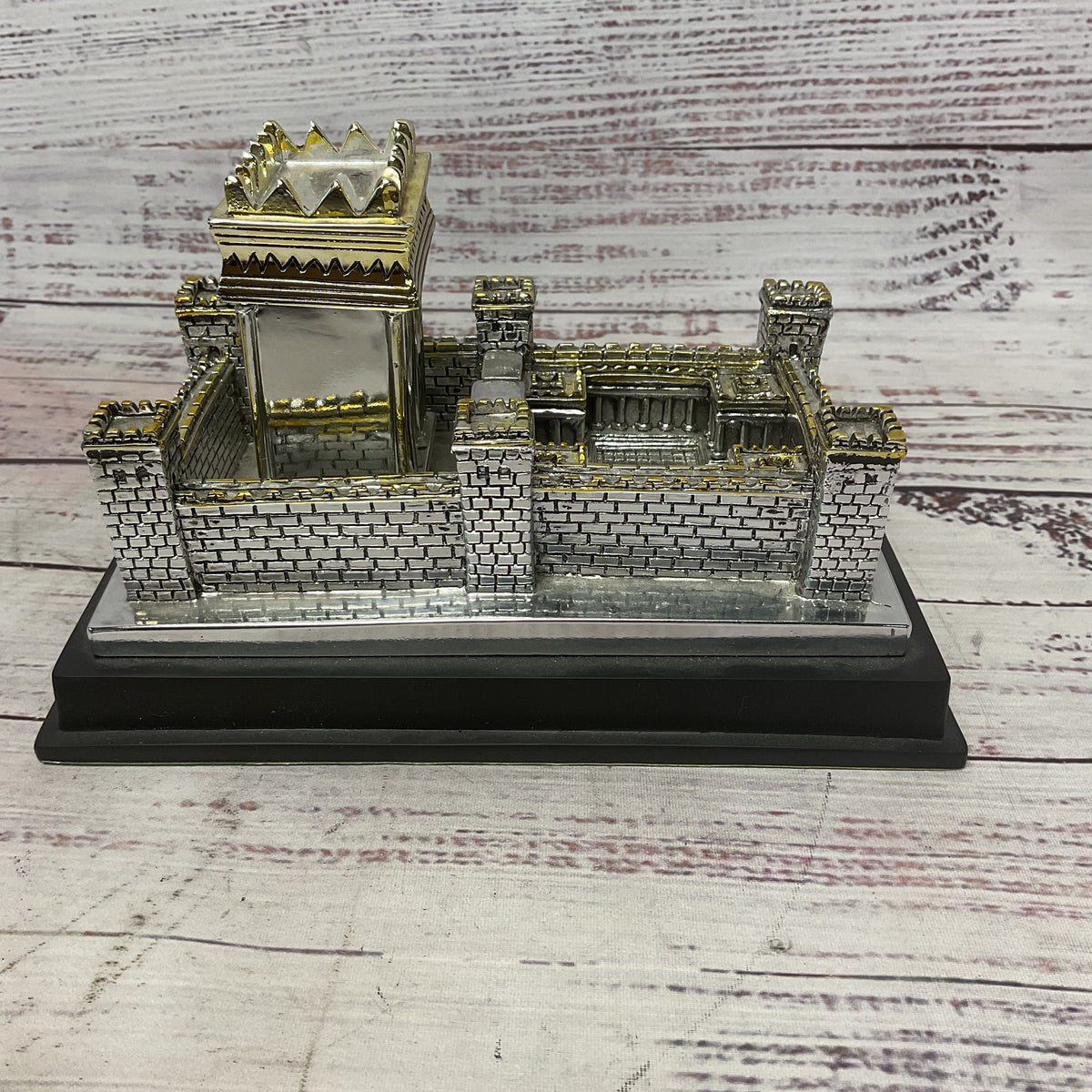 Beit Hamikdash Israel Jewish Temple Silver Plated Gold Accent 7"x4.3"