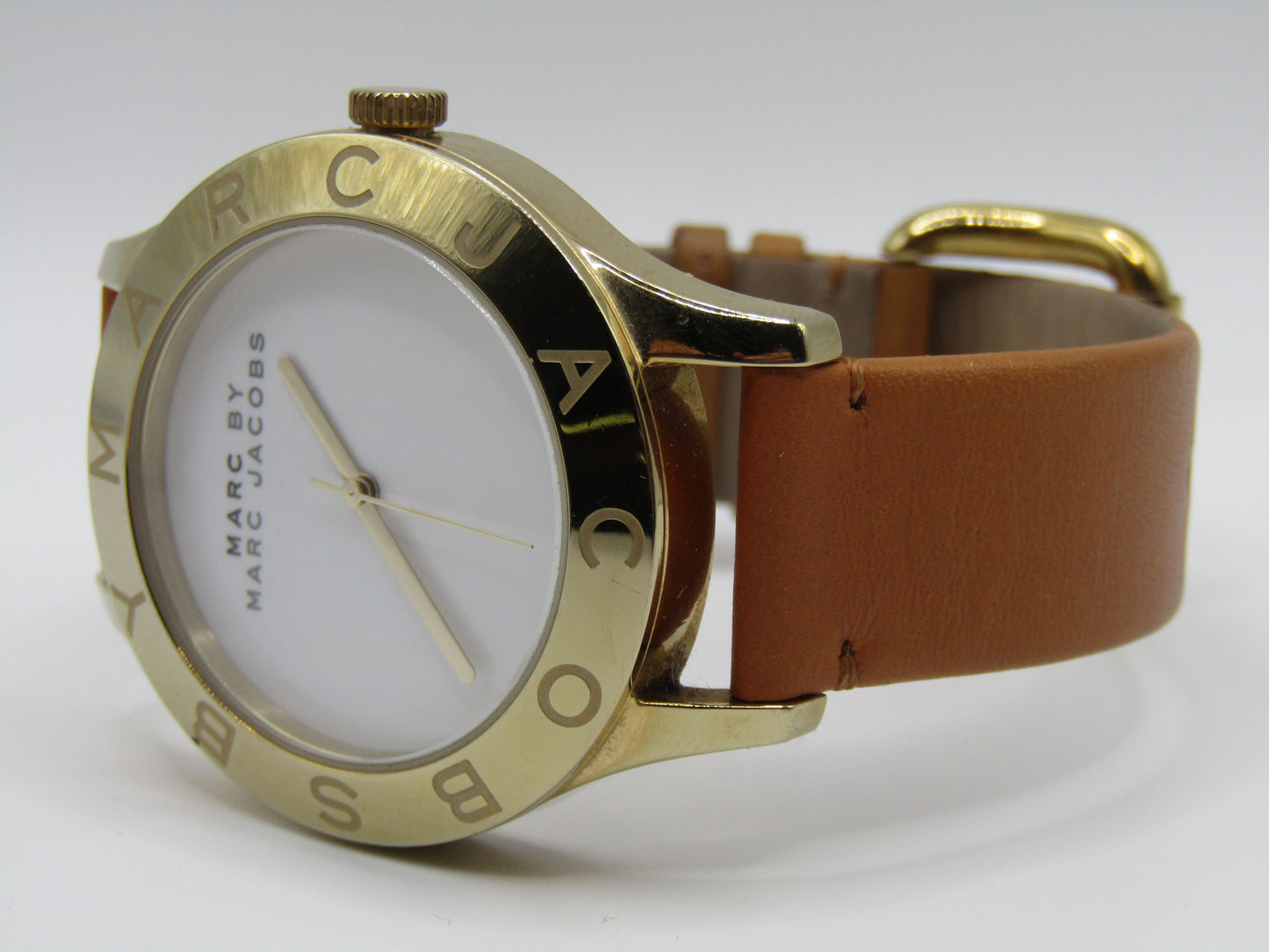 Marc by Marc Jacobs Women's Gold Tone Stainless Steel Leather Band Quartz Watch