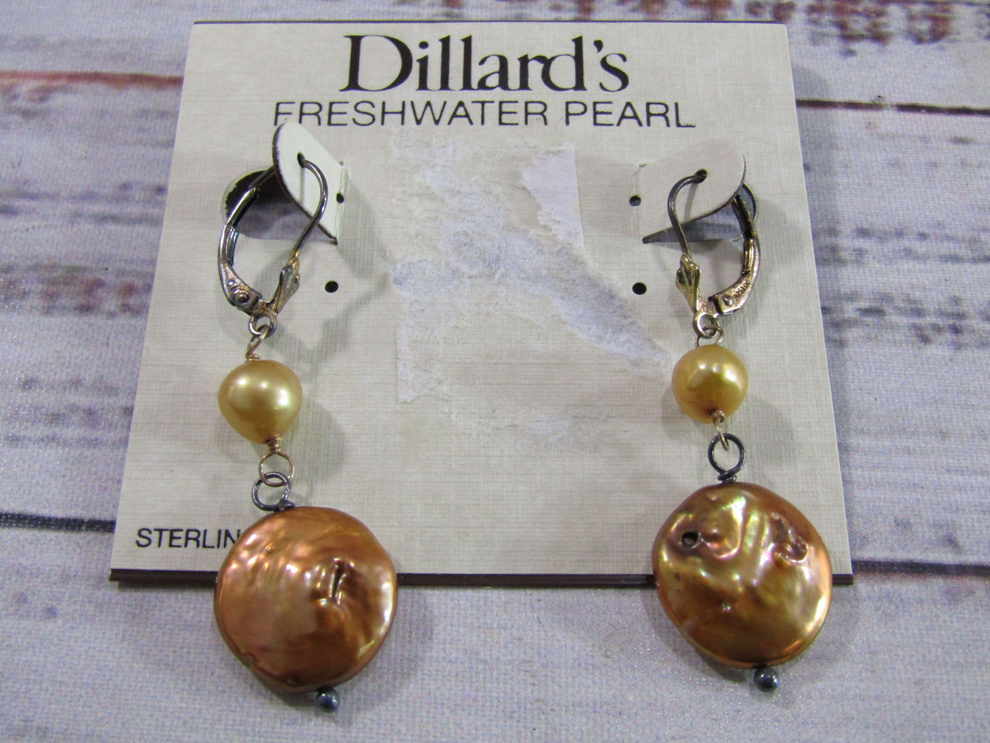 Lucas Lameth for Dillard's Sterling Silver Freshwater Baroque Coin Pearl Earring
