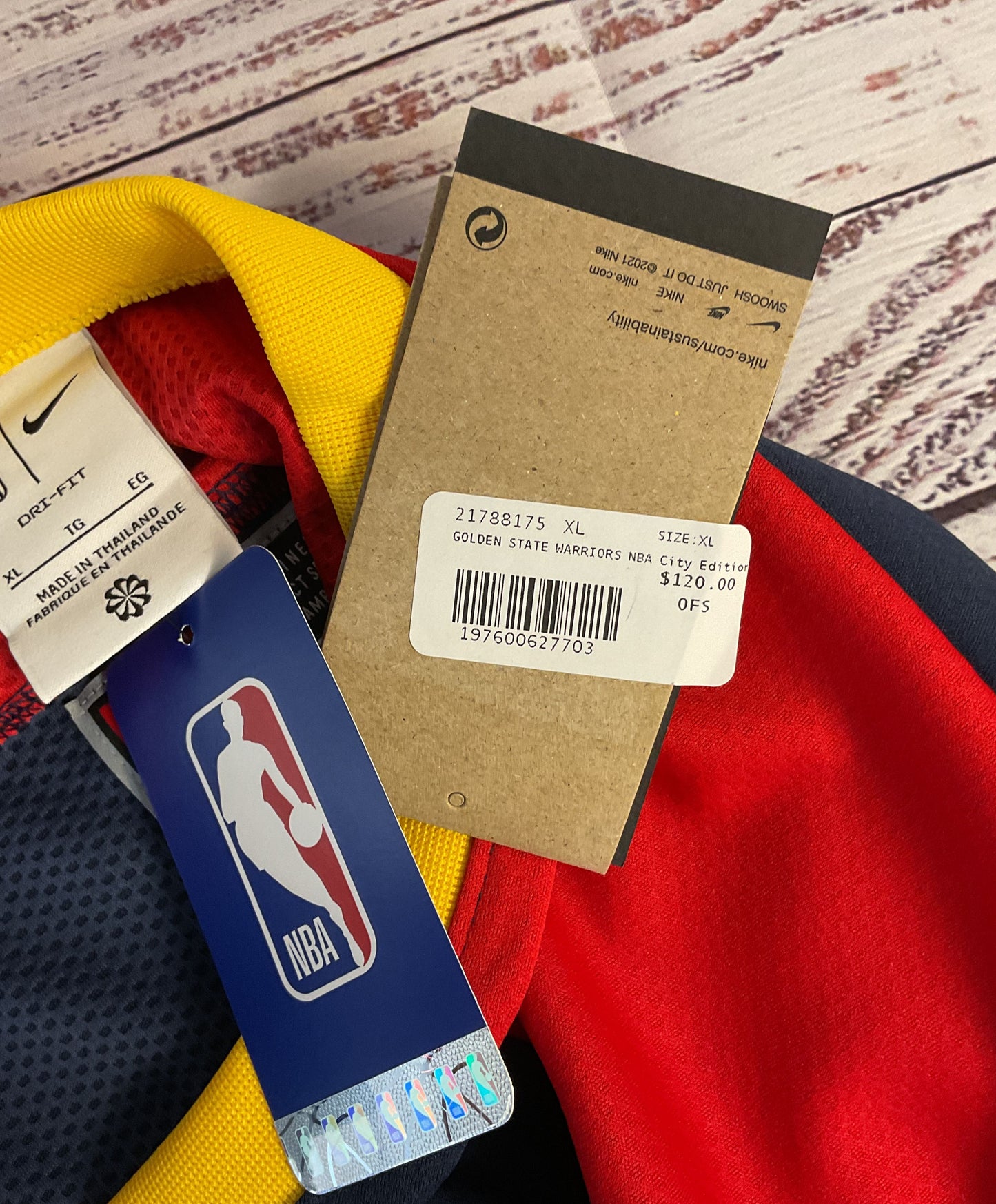 NWT Men's Nike Golden State Warriors Nike Jersey Size XL