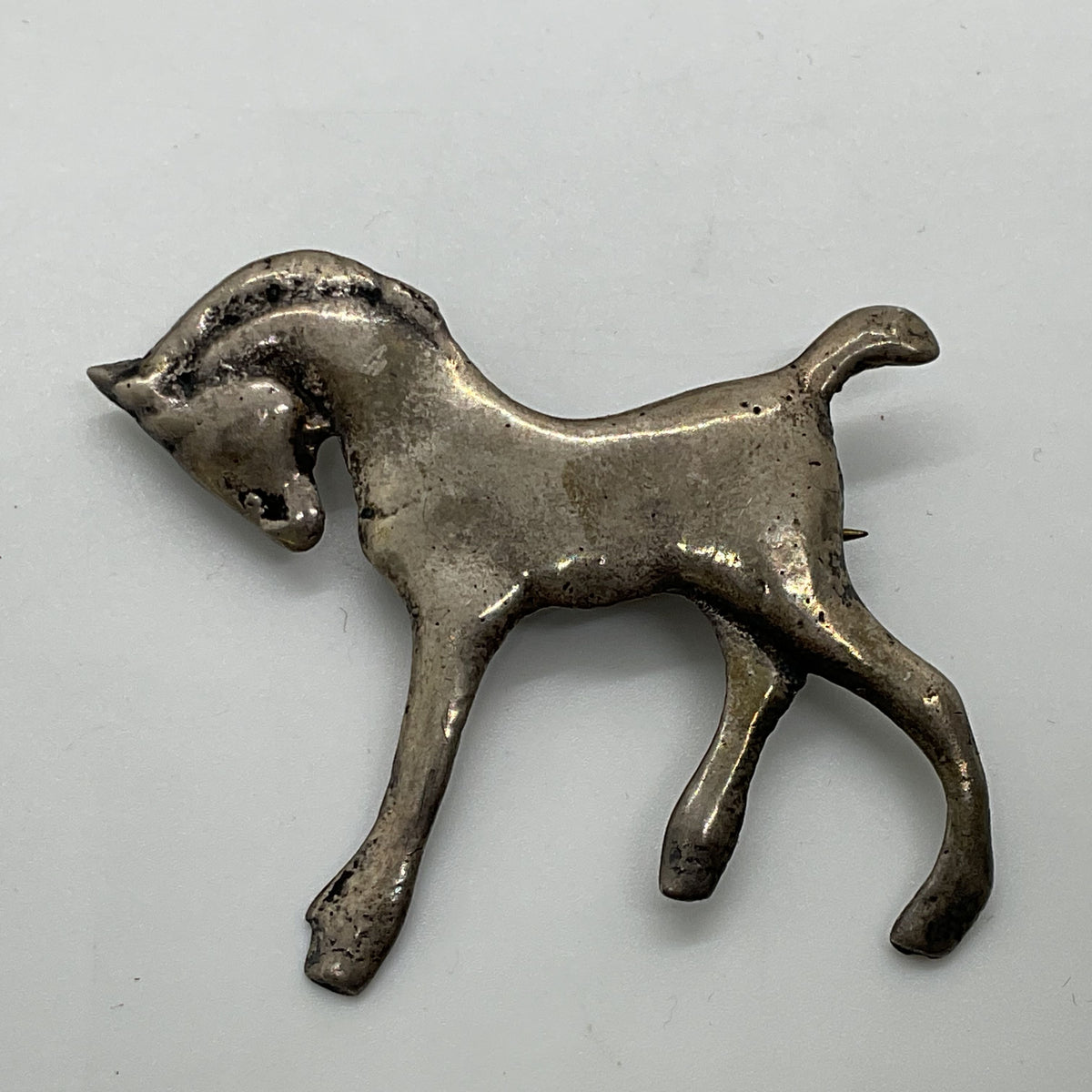 VTG./ANTIQUE Sterling Silver 2" Horse Brooch- 8.66g