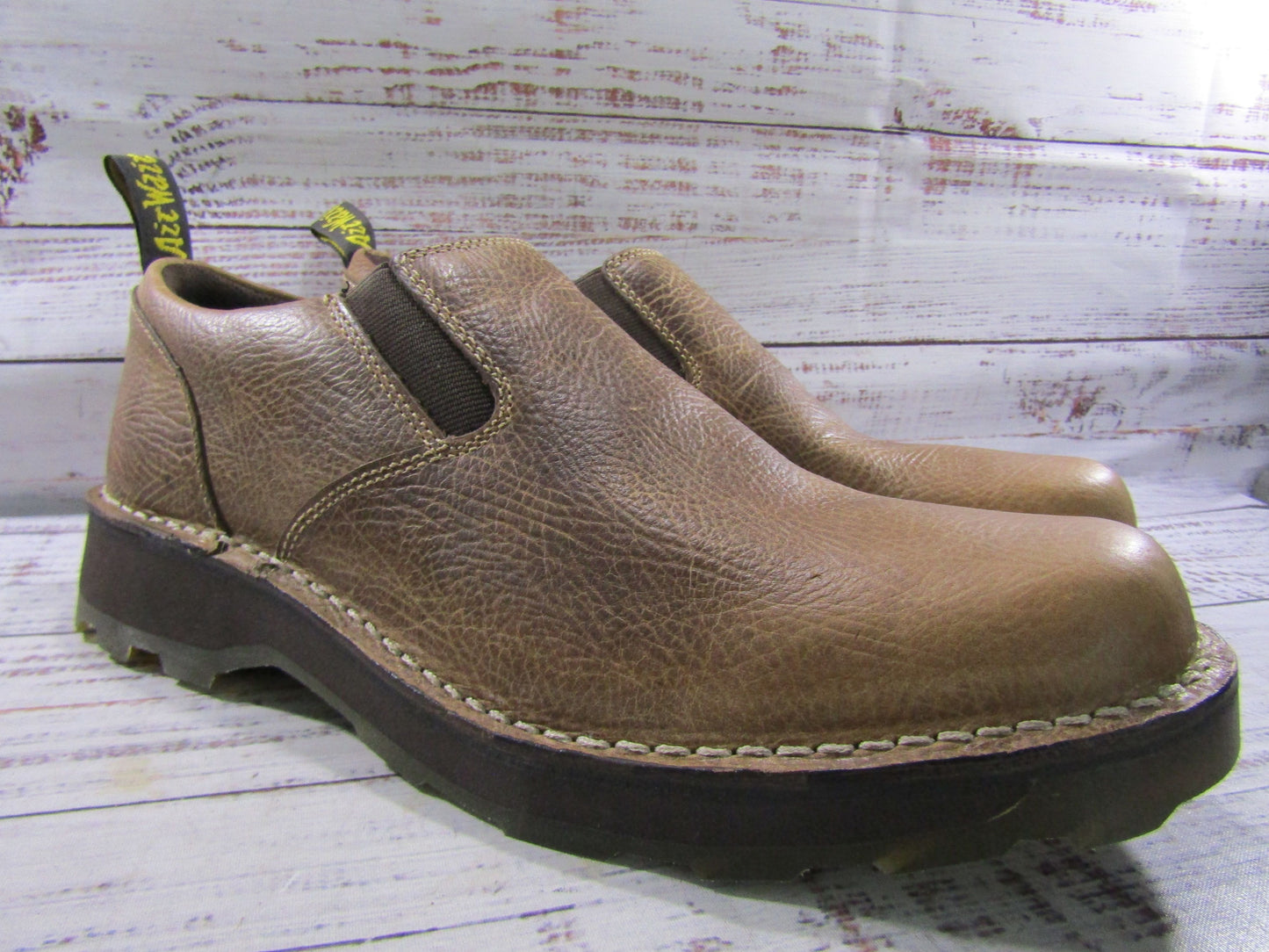 Dr. Martens Maclean Men's Tan Leather Slip-On Shoes Size 12