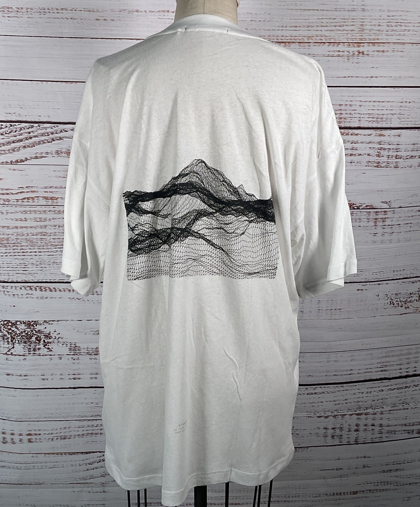 Stampd Cotton Mountain Graphic Print T Shirt White Large
