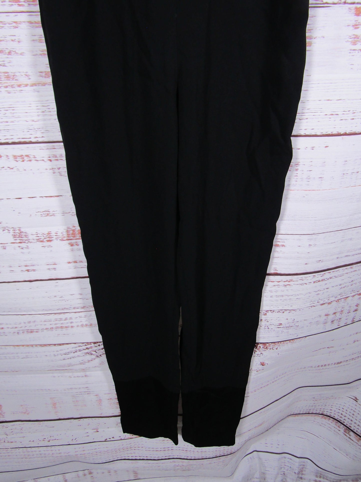 Sandro Women's Black Plunge Neckline Jumpsuit Size 36