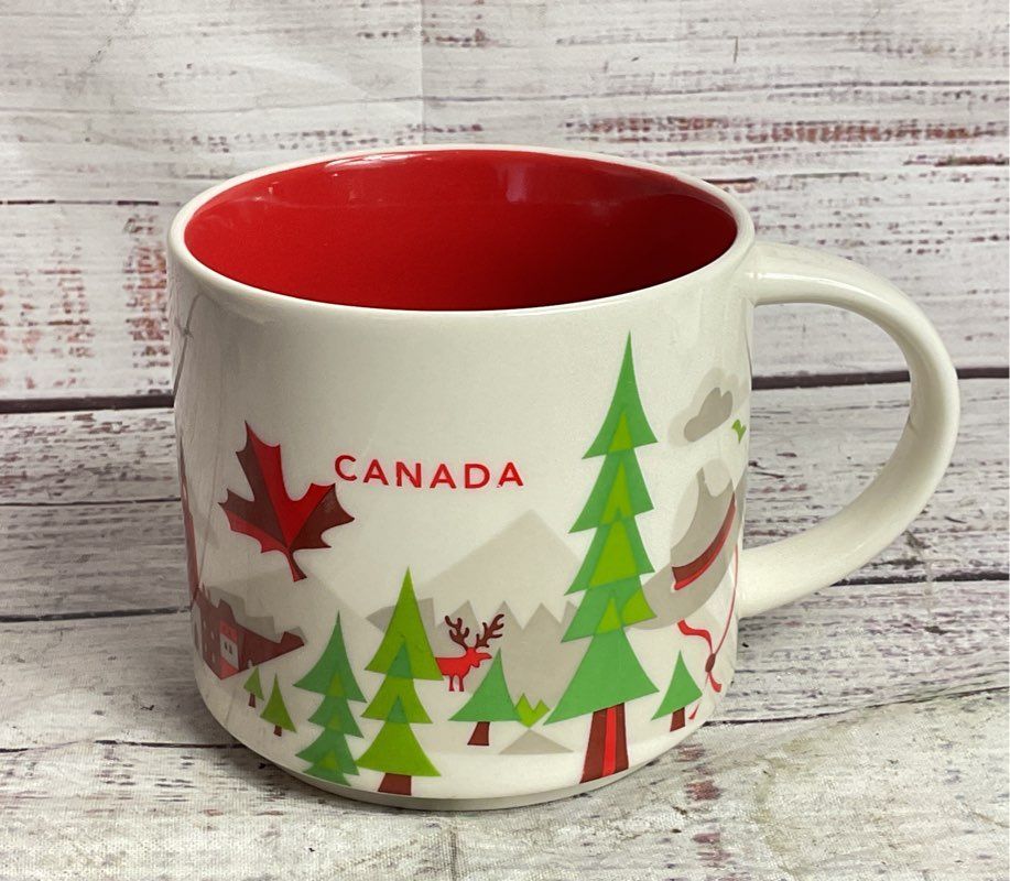 Starbucks You Are Here Canada Niagara Falls Set of 2 Mugs Multicolor