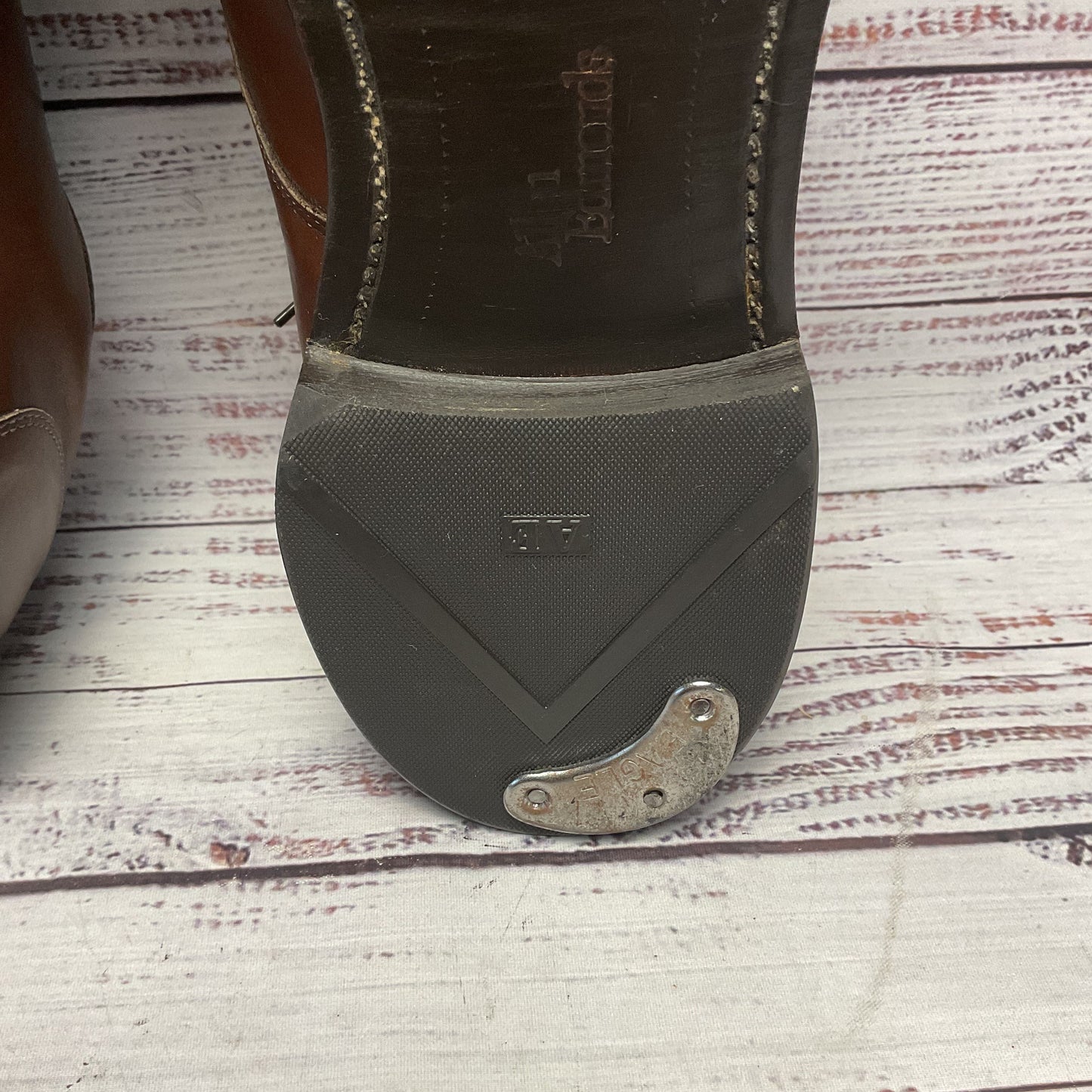 Allen Edmonds Brown Leather Toe Cap Oxford Dress Shoe Men Size 12