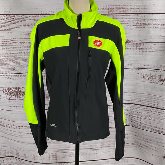CASTELLI Women's Black Neon Green Cycling Jacket- SZ XL