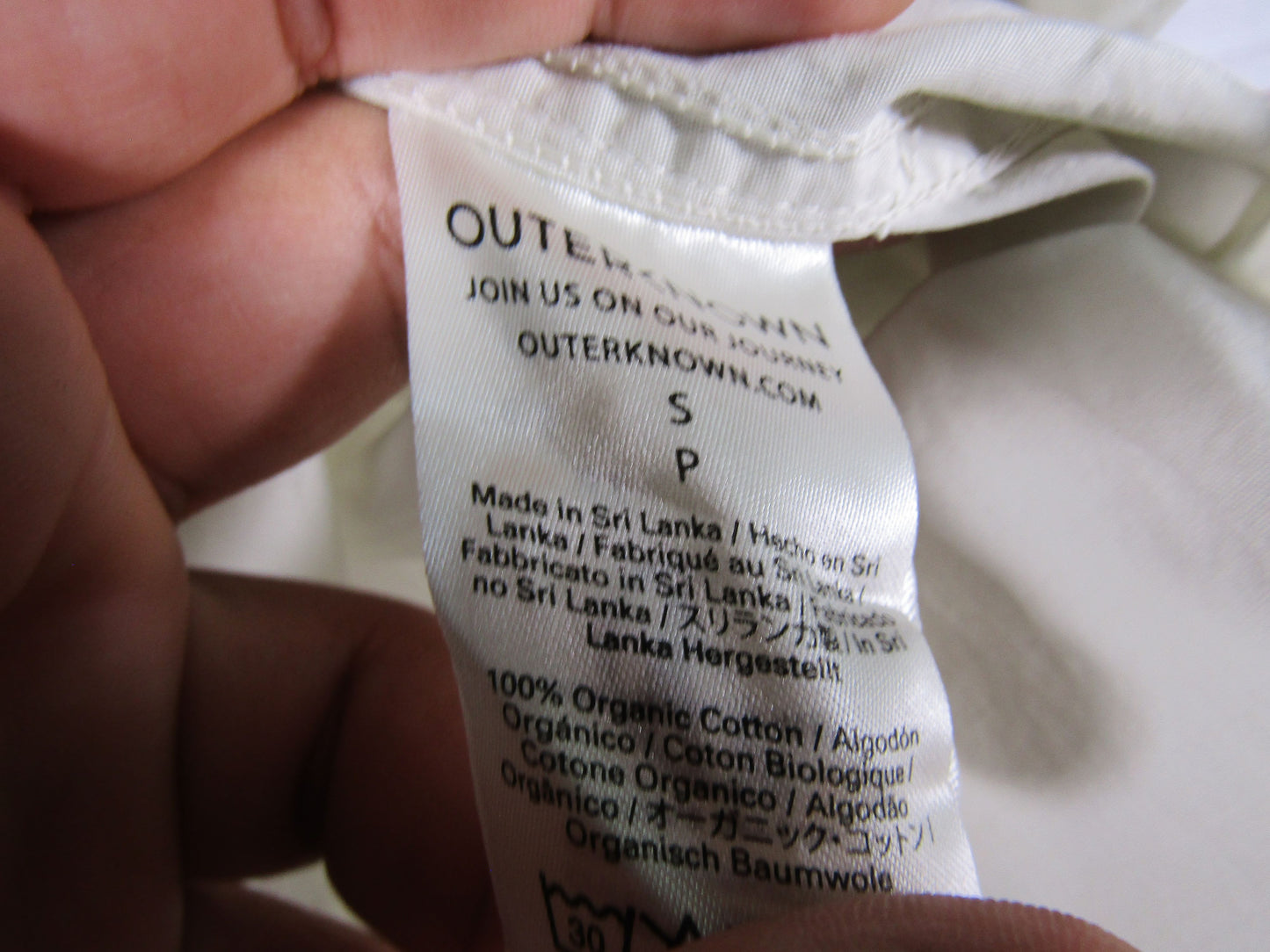 Outerknown Men's White Short Sleeve Button Down Shirt Size S