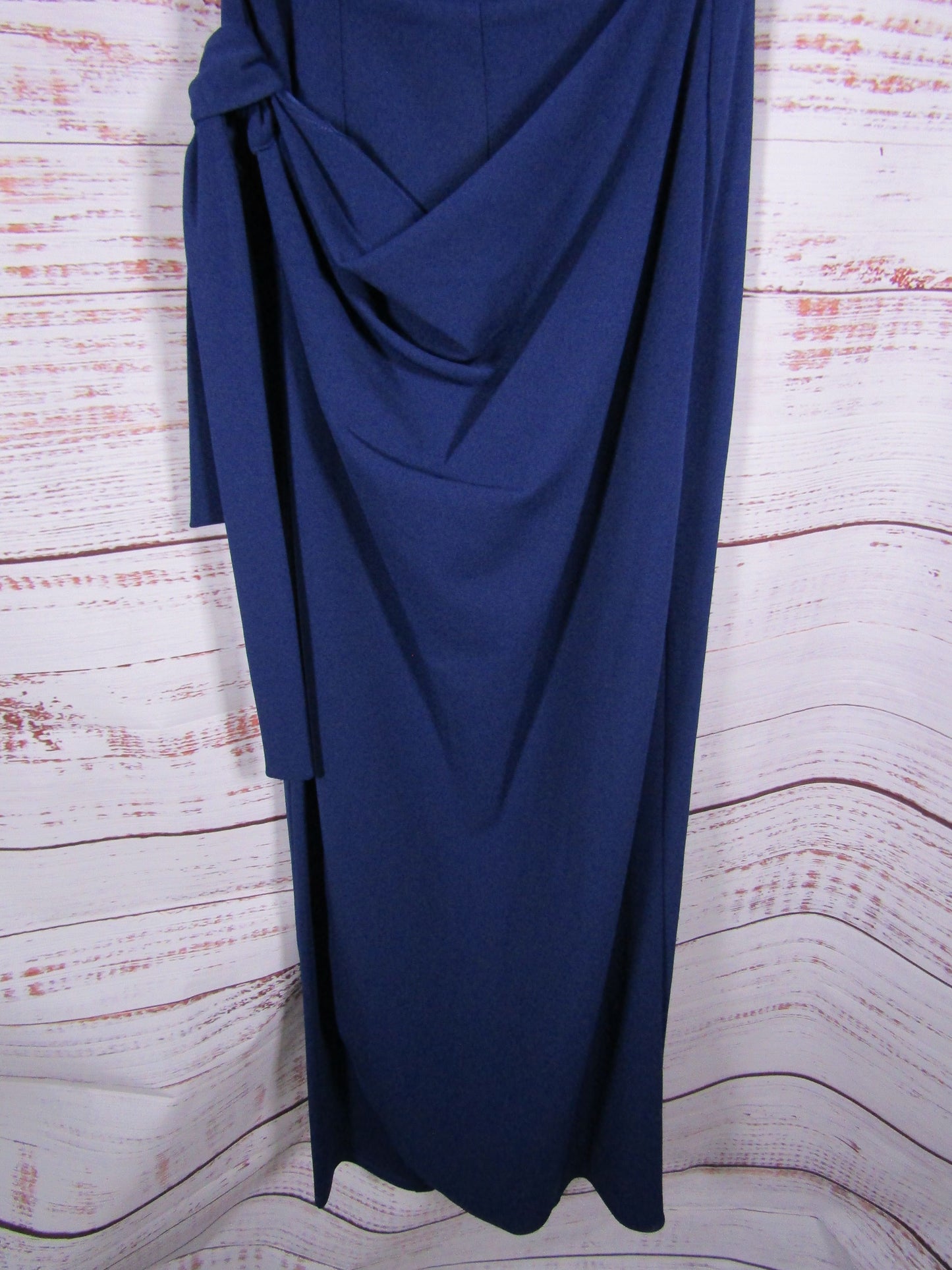 Mariana Women's Blue Tie Side Sarong Jumpsuit Size 8 264267