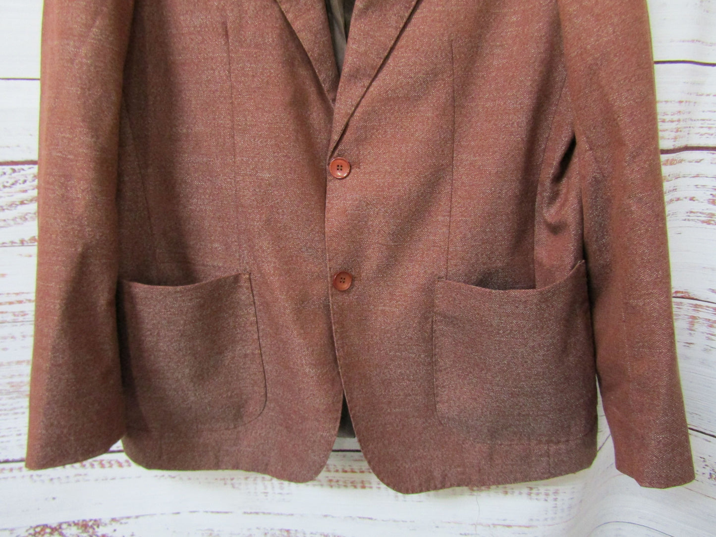 Fusaro Antonio Men's Brown Wool Blend Blazer Jacket Size 52 Made in Italy
