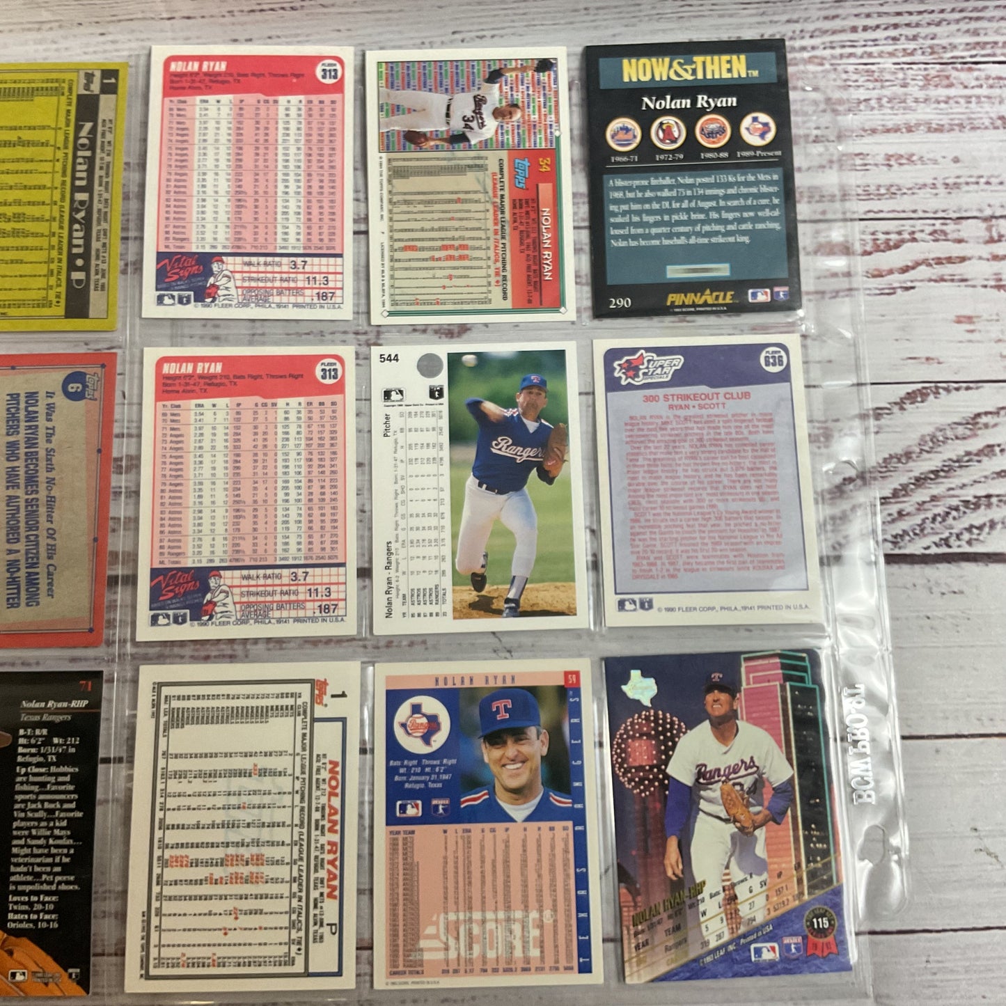 Set of 22 NOLAN RYAN Baseball Cards- Topps, Upper Deck, Fleer, Pinnacle