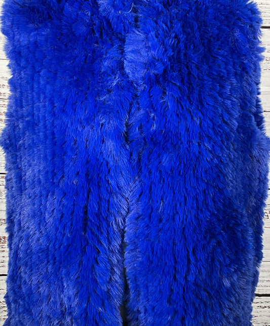 Alex Max Fuzzy Vest Bright Blue OS