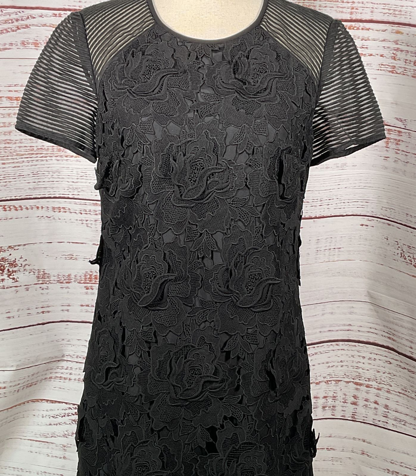 Boss Hugo Boss Desimi Floral Lace Dress Black 2