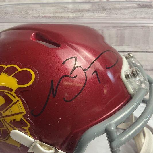 Matt Barkley #7 Signed USC Trojans Riddell Mini Football Helmet