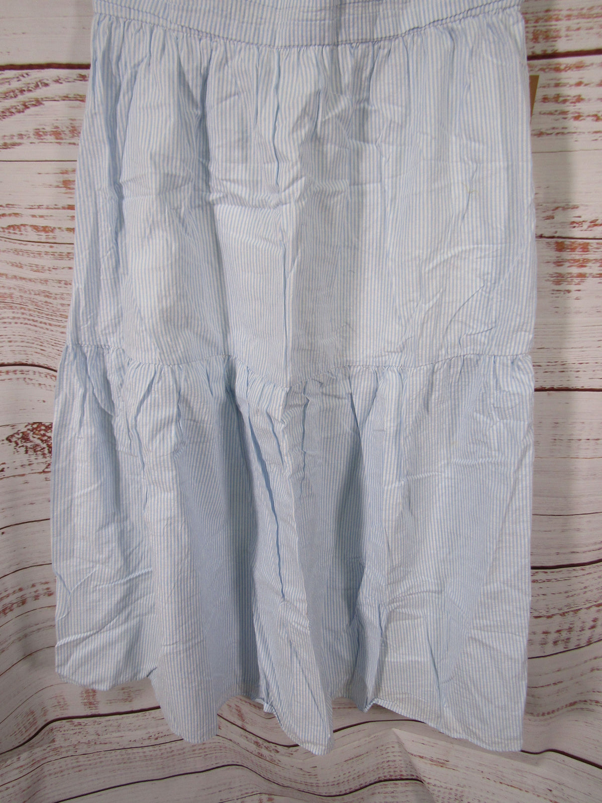 O.P.T Sasha Women's Light Blue Striped Midi Dress Size XL