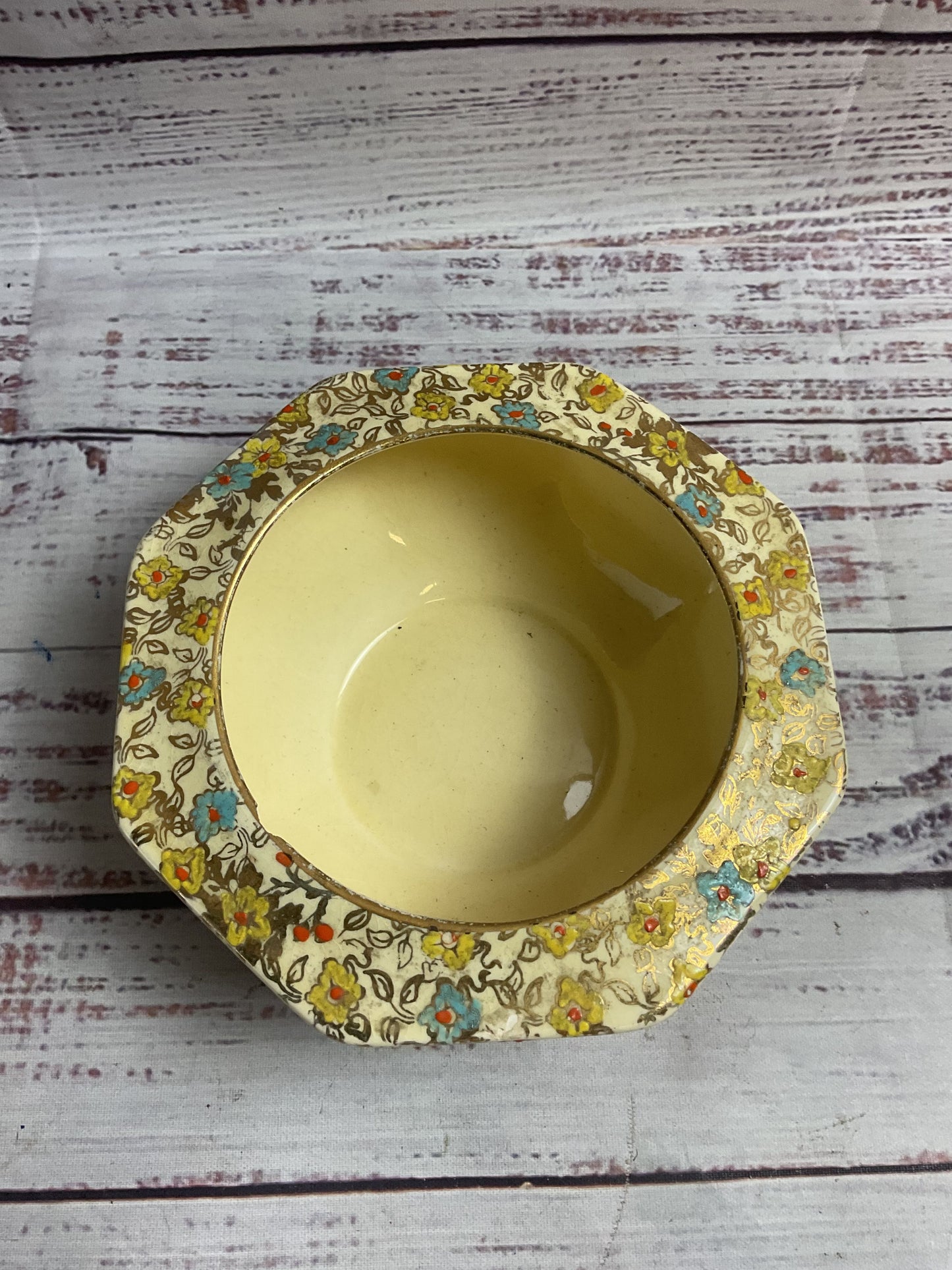 Vintage Royal Winton Grimwades Floral Sugar Bowl With Lid
