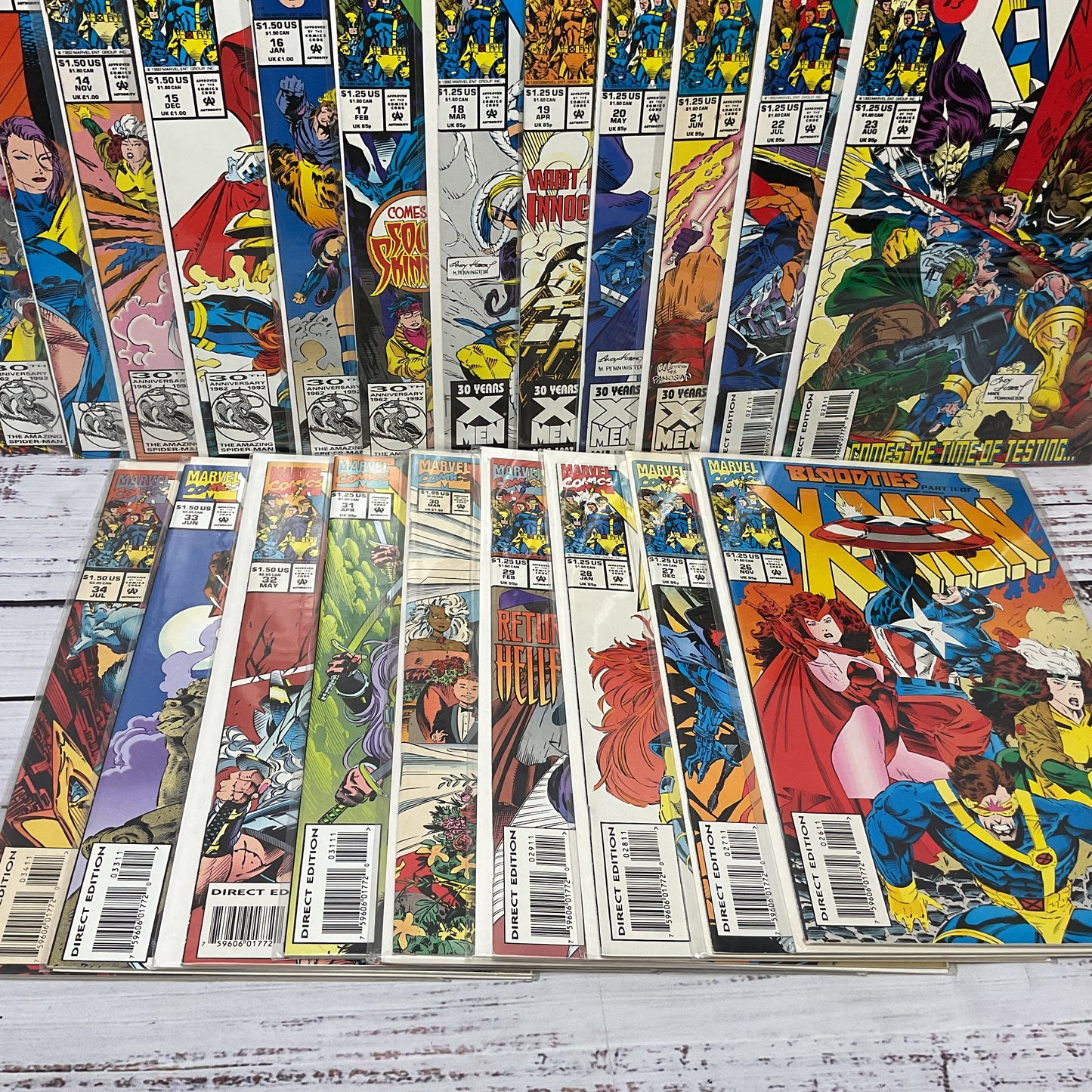 X-Men Marvel 8 34 Comic Book Lot Of 21 Issues