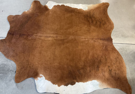 Hair-On Brindle Large Cowhide Rug Brown