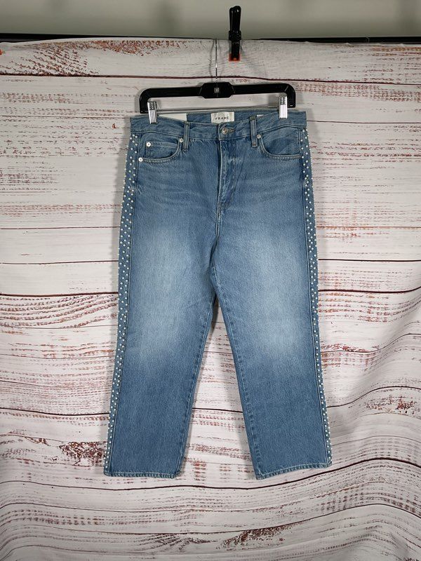 Frame Atelier of Denim Le Jane Crop Daylight Pearl Women's Size 28