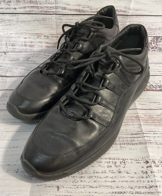 Tod's Black Leather Lace Up Sneakers - Men's Size 10 1/2
