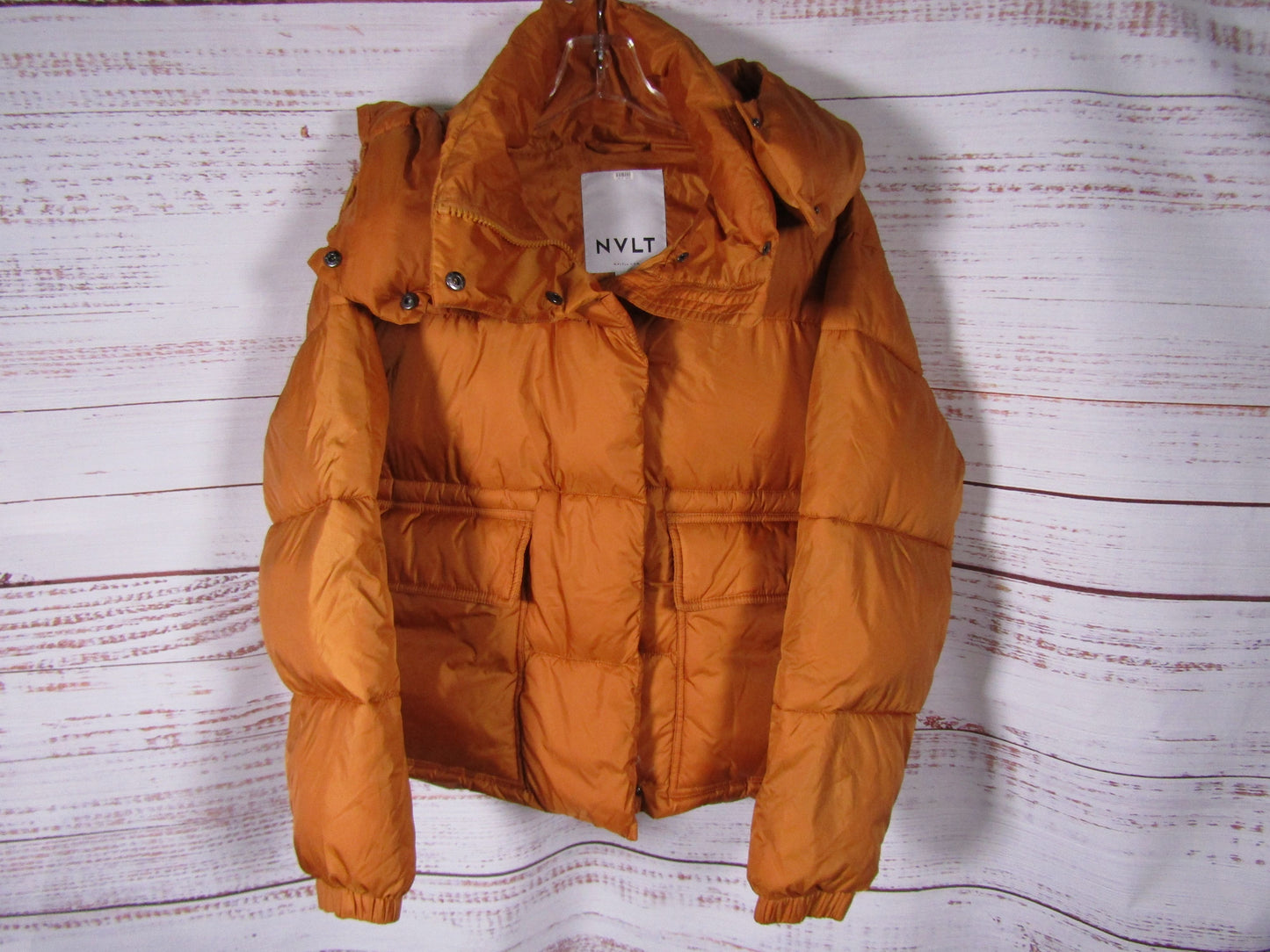 NVLT Wonder Women's Orange Puffer Jacket Size S