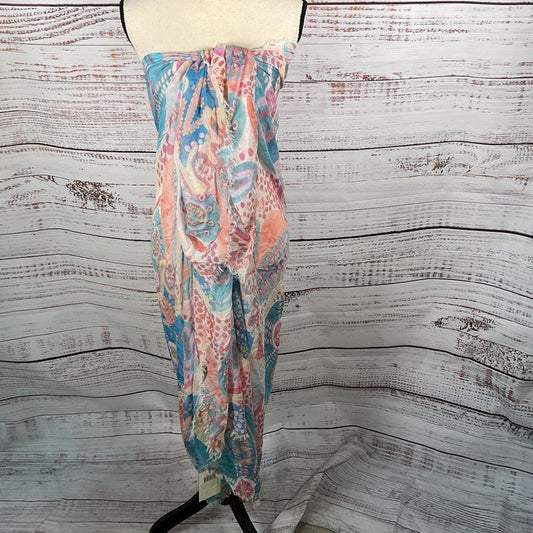 NWT SPELL X KYLIE CALDWELL Evelyn travel Scarf- Bay Blue- SZ OS (77" x 56")