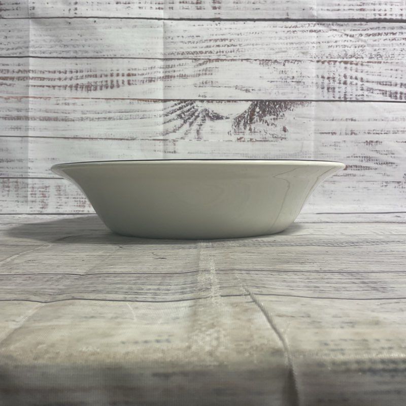 Crate & Barrel Classique Black Line 10" Ceramic Serving Bowl