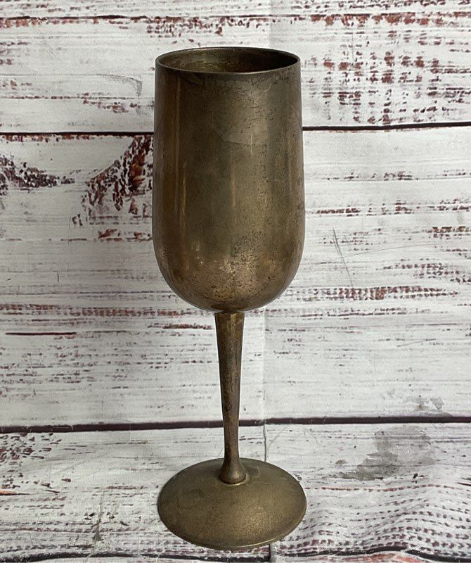 Vintage 8" Set of 2 Goblets Silver Plated