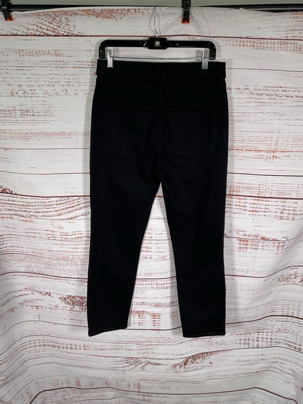 Veronica Beard Ryleigh Slim Straight Ankle High Rise Jeans Black Size 30 Women's