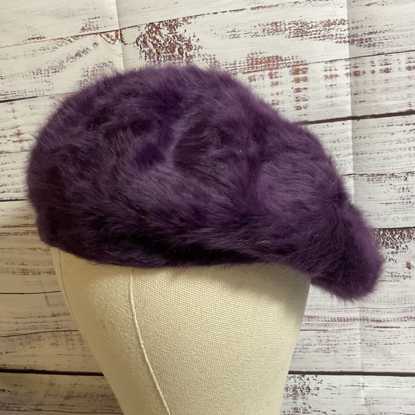 VTG. KANGOL 11" Purple Furgora Beret Hat
