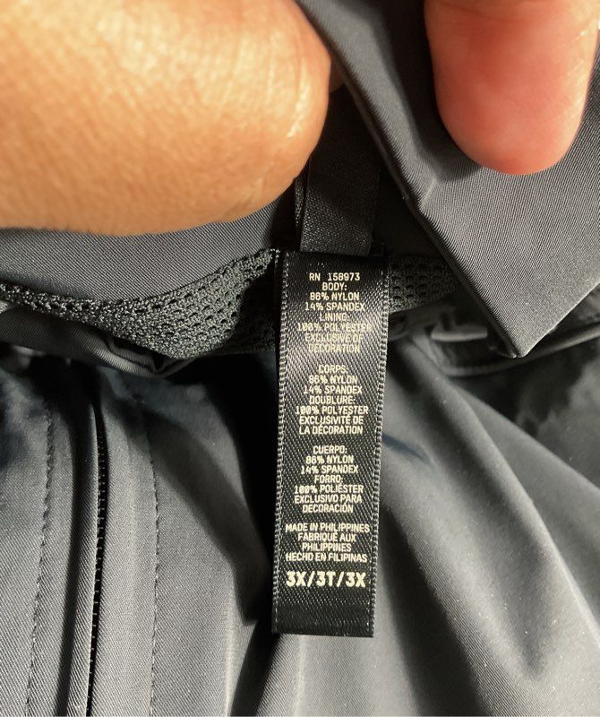 SKINS Men's Black Zip Up Jacket Size 3X Nylon