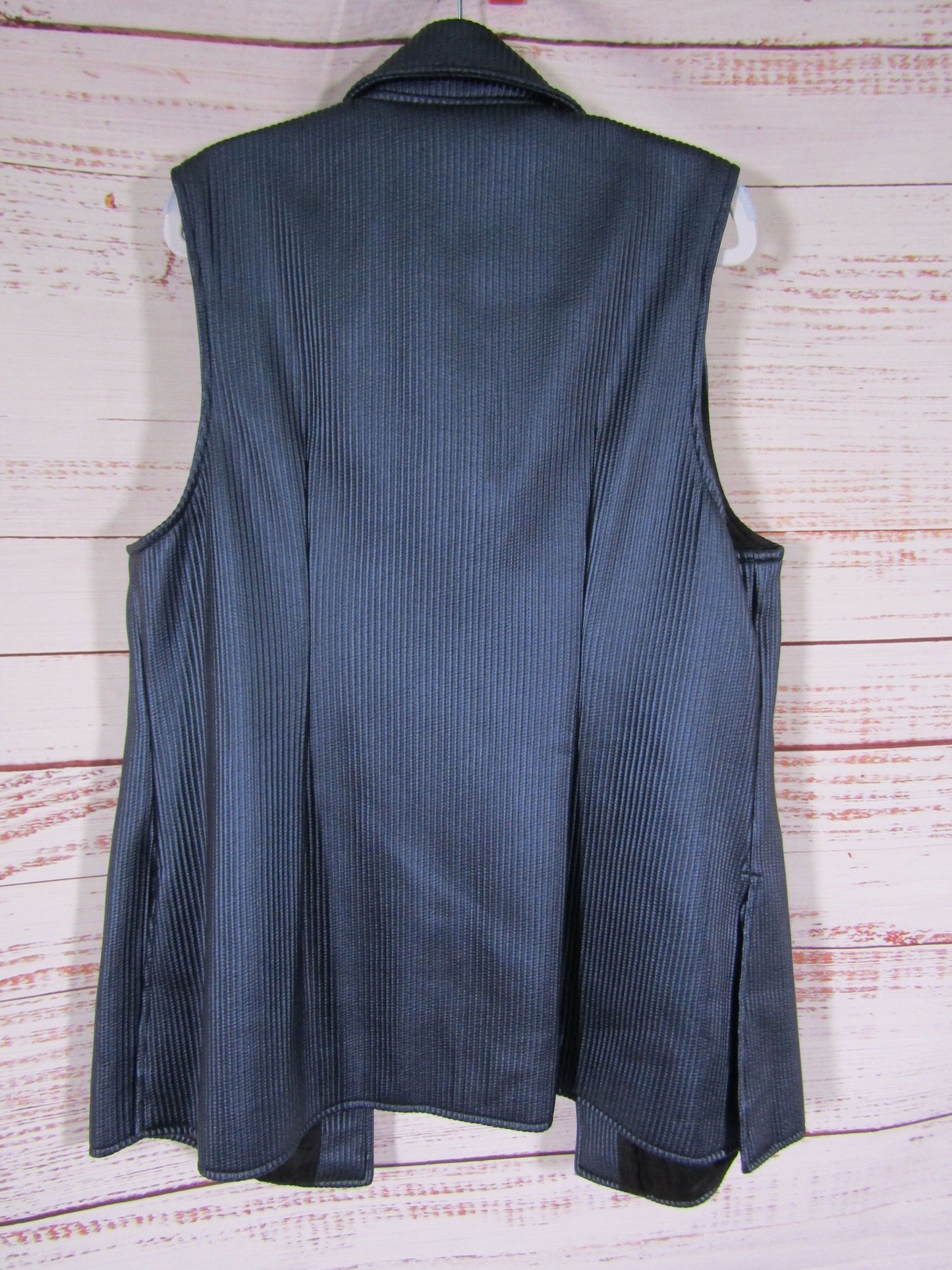 Lucy De Castenou Women's Blue Vest Jacket Size 8