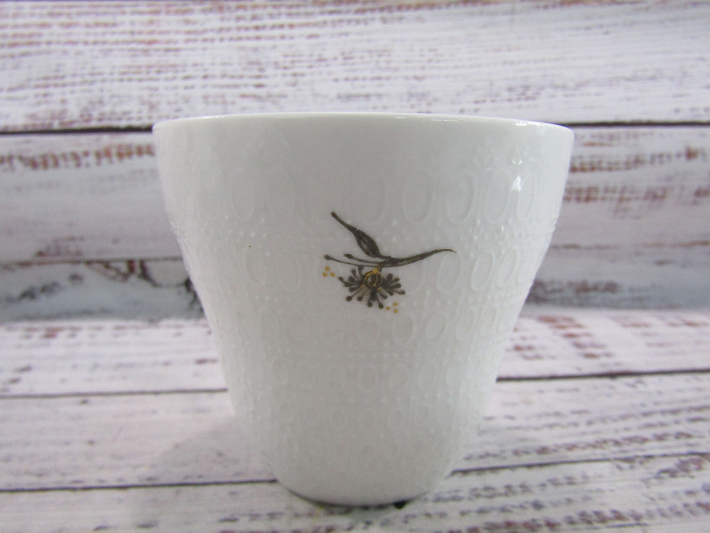 Rosenthal Basquette Bjorn Wiinblad White Porcelain Cup Saucer Creamer Sugar Bowl