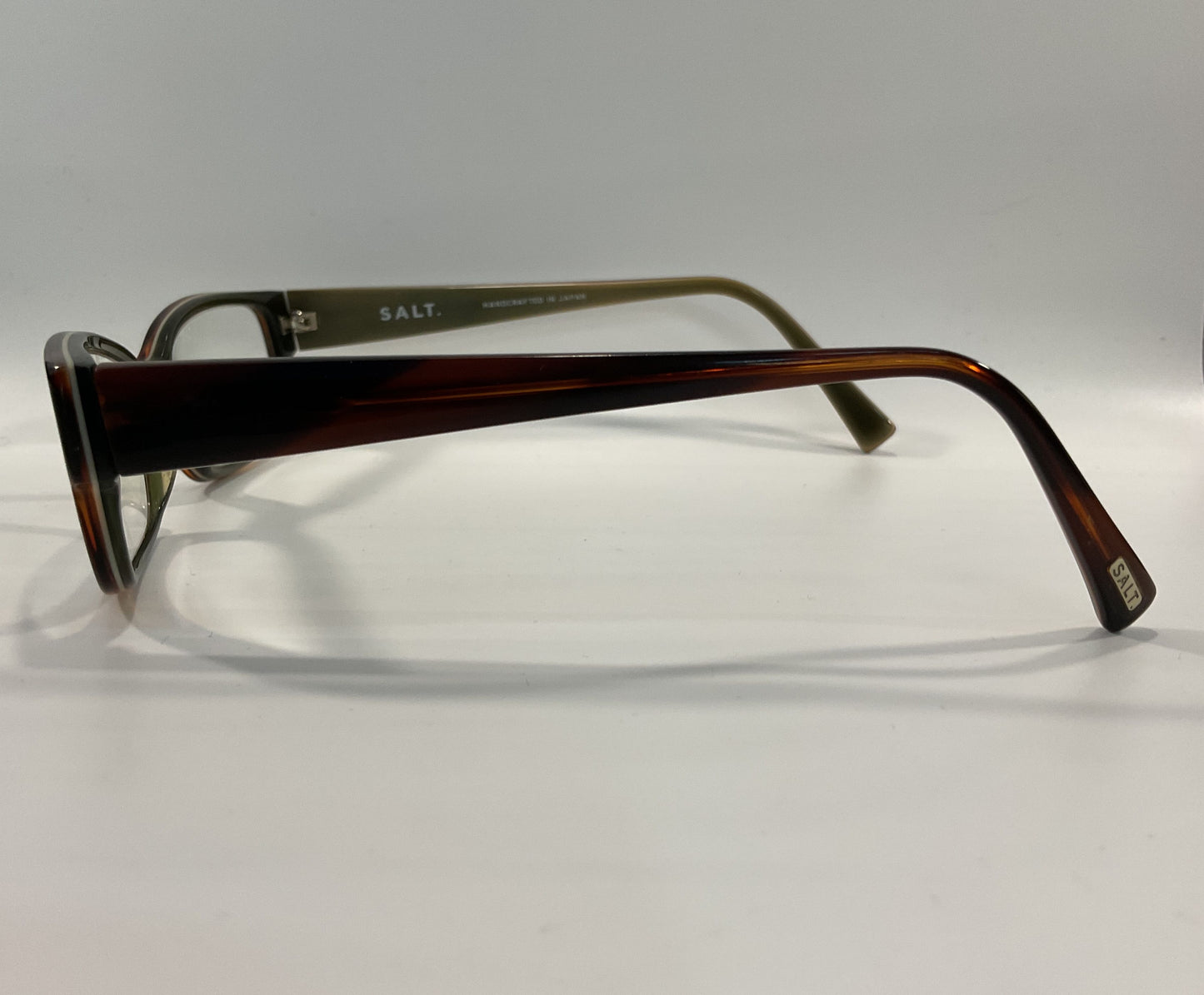 Salt Dirk Women's Brown Rectangular Eyeglasses Frame Handcrafted in Japan