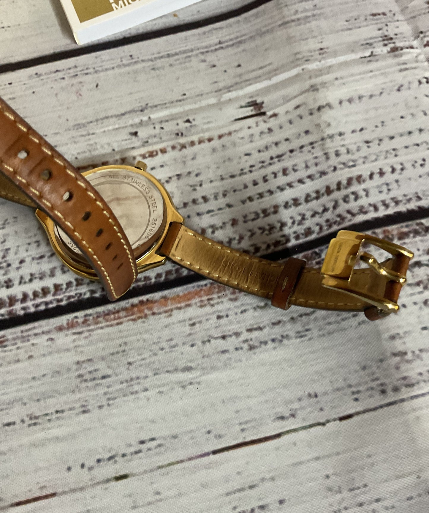 MICHAEL KORS MK2256 Stainless Steel Brown Leather Wrap Band Watch