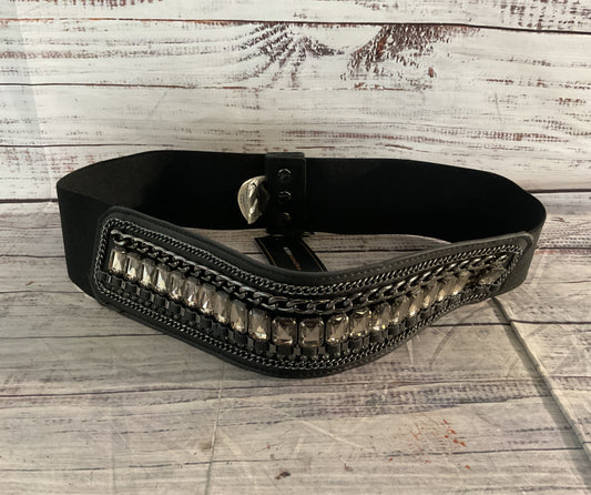 BCBG Embellished Stretch Belt Black Large