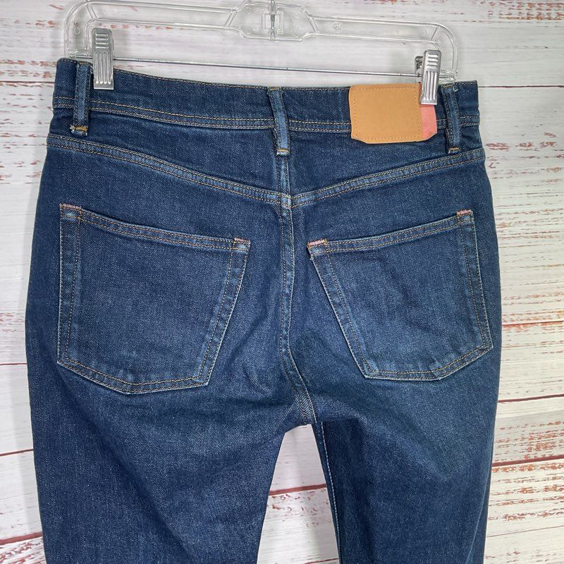 Acne Studios Bla Konst Melk Indigo Blue Slim Tapered Denim Jeans - Size 30x30