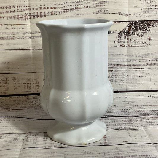 VTG. COSTA Italy Hint of Blue White Porcelain Vase- 7.5"
