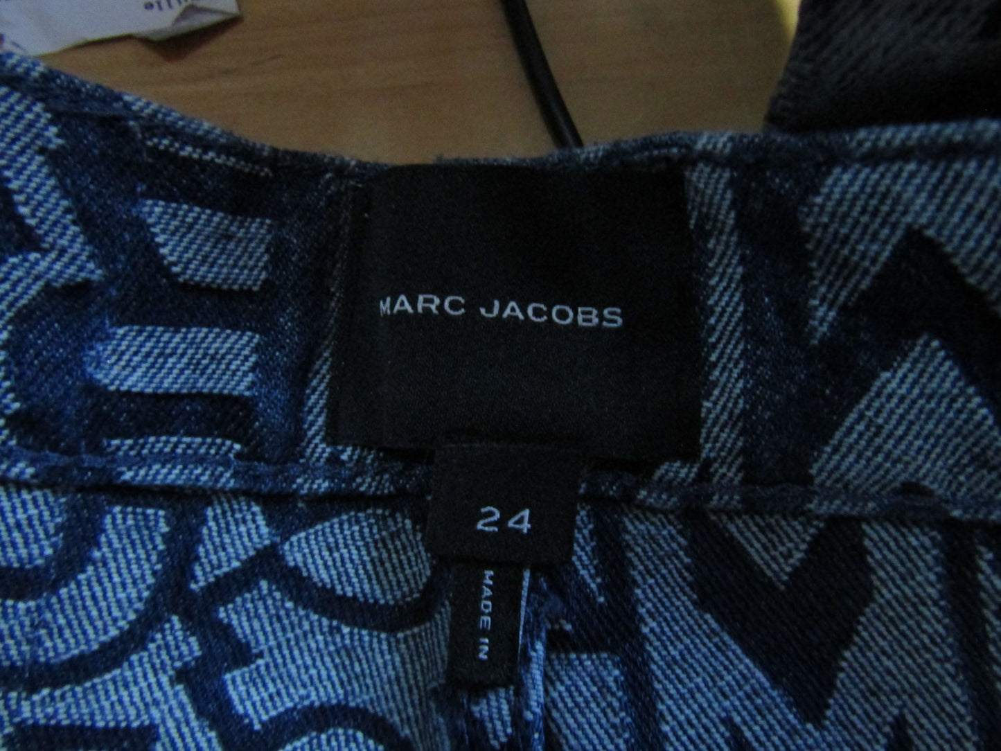 Marc Jacobs Women's Silver Monogram Oversized Jeans Size 24